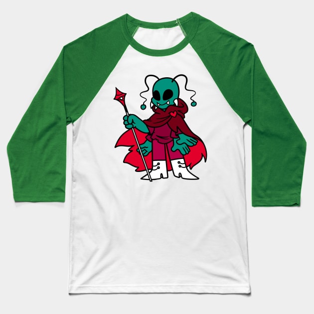 Alien Queen Baseball T-Shirt by Get A Klu Comics